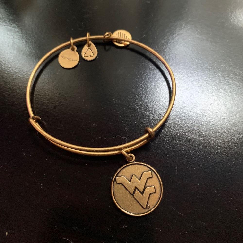 Alex and Ani West Virginia university bracelet